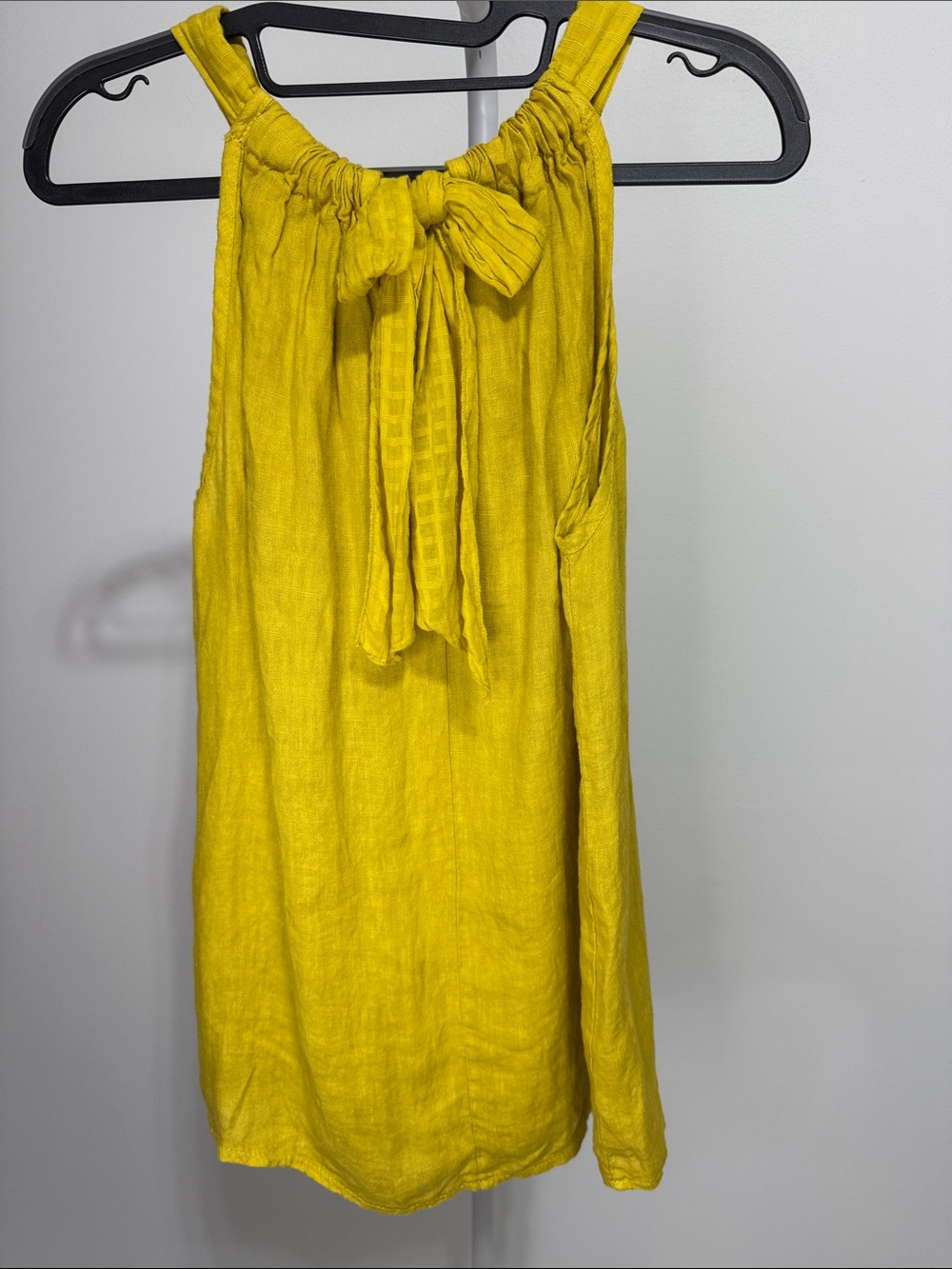Yellow Linen Halter Camisole - PTP 20 - Picture 3 of 6